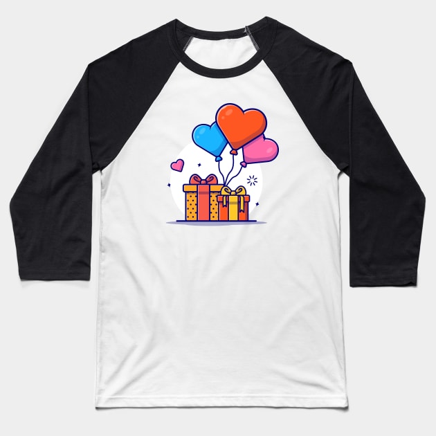 Gift And Balloon Birthday Party Baseball T-Shirt by Catalyst Labs